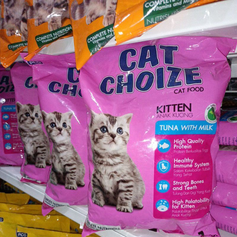 cat choize kitten tuna kemasan 1kg freshpack  cat choize kitten  makanan anak kucing