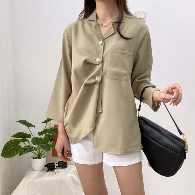 RECTA Shirt Kemeja Kantor Wanita Casual Outer Hijab 0313 117