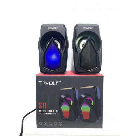 SKU-1285 SPEAKER GAMING T-WOLF S11 RGB SUARA BAGUS TWOLF SPEAKER LED