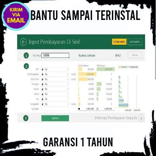 Jual Aplikasi Pembayaran SPP Sekolah Berbasis Excell | Shopee Indonesia