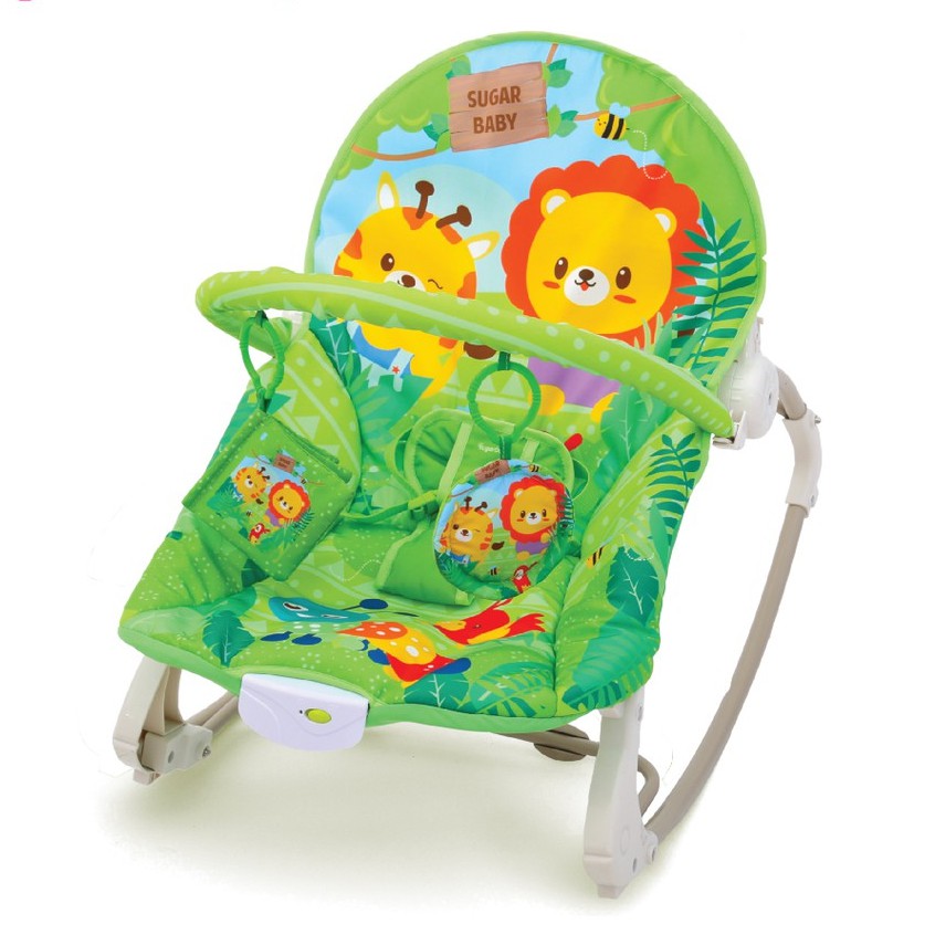 Sugar Baby My Rocker 3 Stages Little Jungle Green Hijau Bouncer Bayi