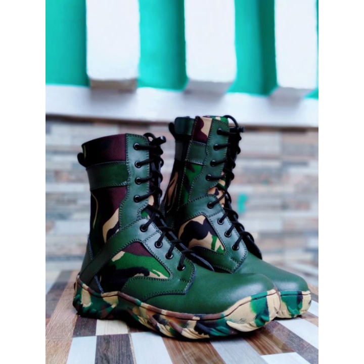 SEPATU TENTARA LAKI-LAKI LORENG TEMPUR DESERT DAKI GUNUNG LUAR RUANGAN SEPATU LANDING SEPATU TAKTIS 