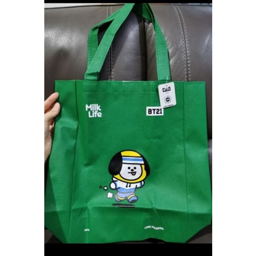 Milk life x BT 21 Tote bag