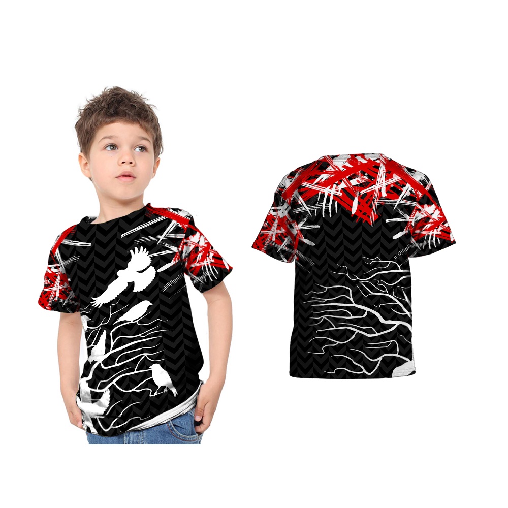 Kaos Lovebird Burung Lovebird Motif Hewan Untuk Anak Anak Cewe Cowo Full Printing - Baju Tshirt Kaos