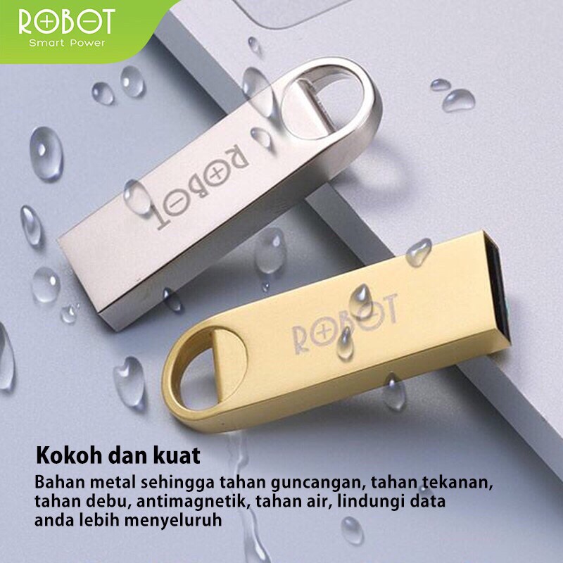 ROBOT RF 4GB,8GB,16GB,32GB Gold Flashdisk FlashDrive USB High Transmission - Garansi 1 Tahun