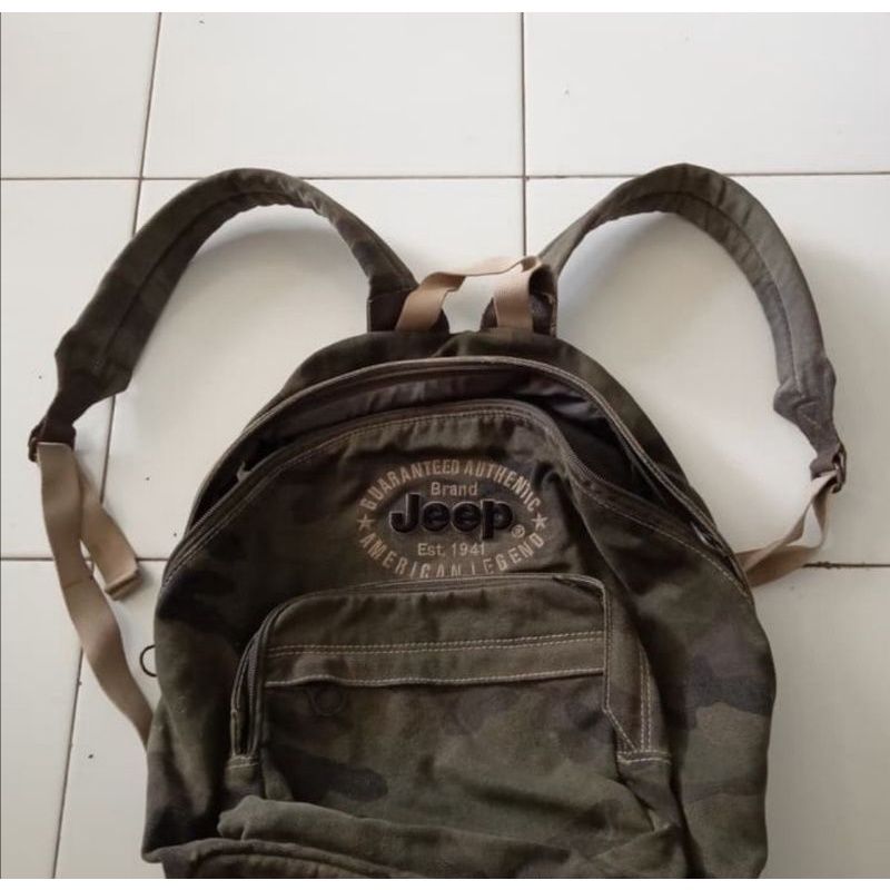 Backpack JEEP Army Preloved Ransel Tas Punggung Military