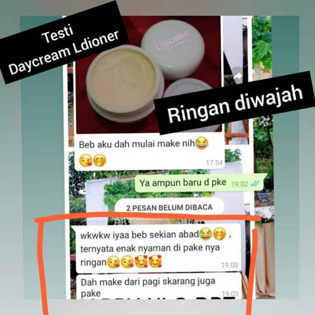 day cream L'dioner anti luntur