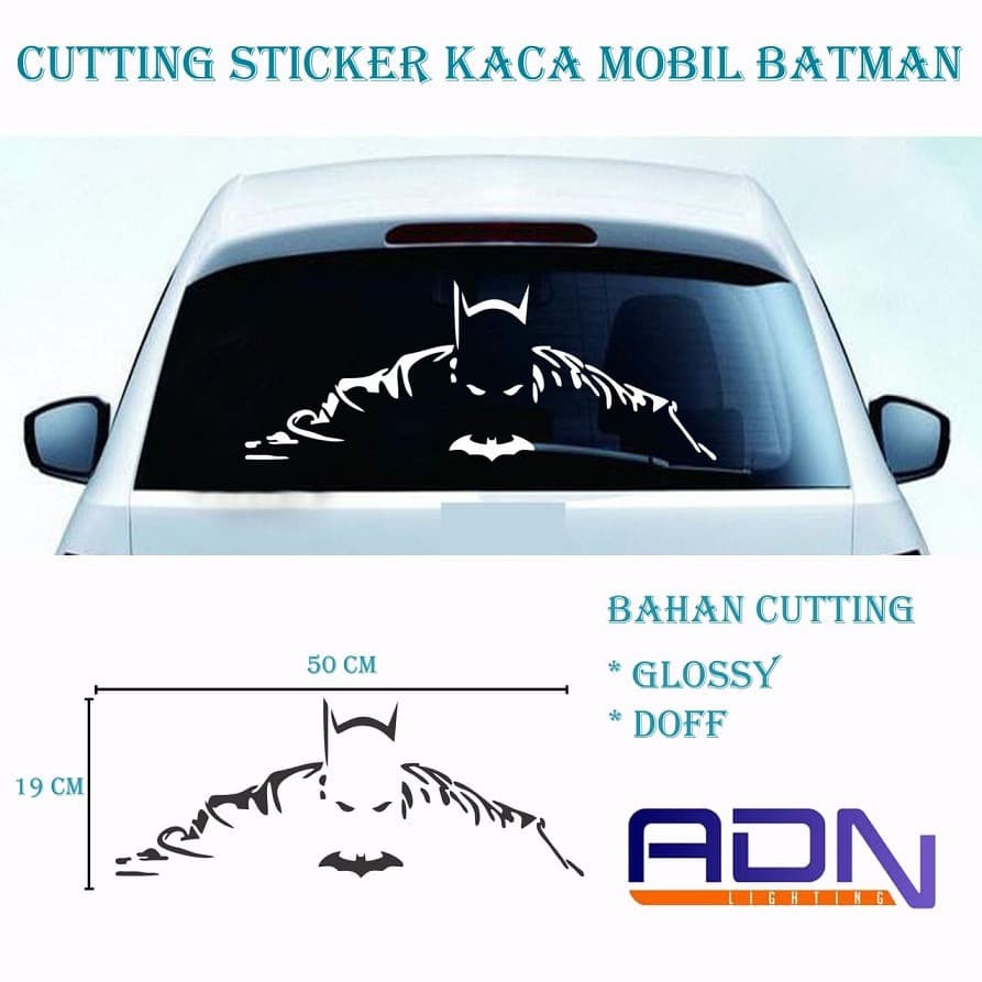 Stiker Sticker kaca belakang mobil BATMAN 50 x 19 cm ADN OFFICIAL