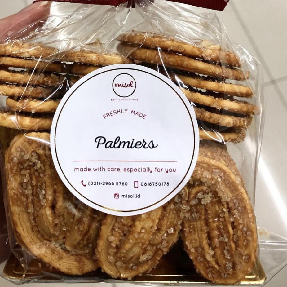 

✿terbaik❀ Palmiers Kue Kering MISOL netto 100 Gr kemasan plastik ؂