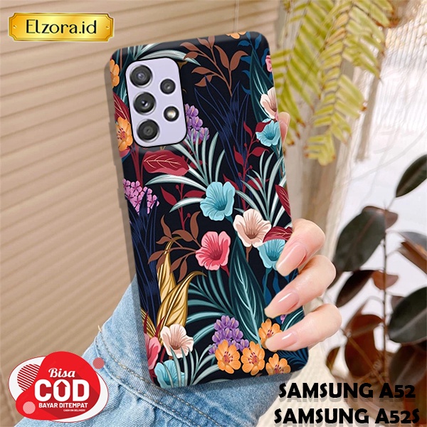 Case Samsung A52 Fashion Case Bunga Series Hardcase Softcase Kesing Hp Premium Case Cover Silicon Te