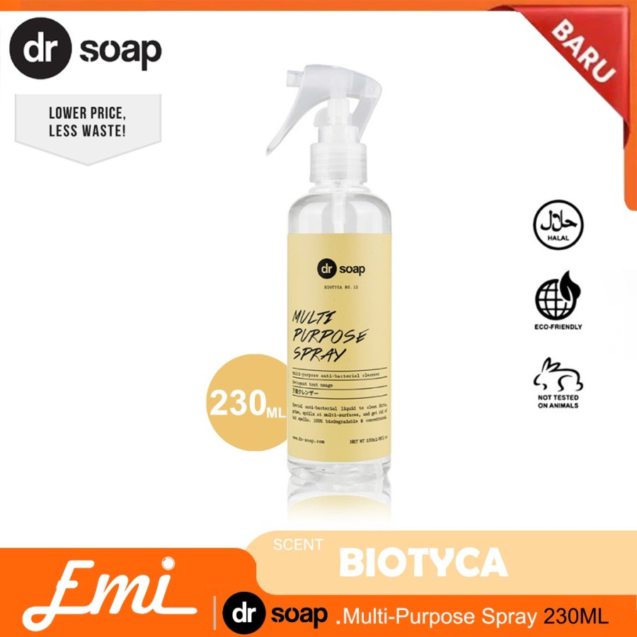 dr soap Multi Purpose Spray Pembersih Serba Guna Cleaner Kaca Biotyca