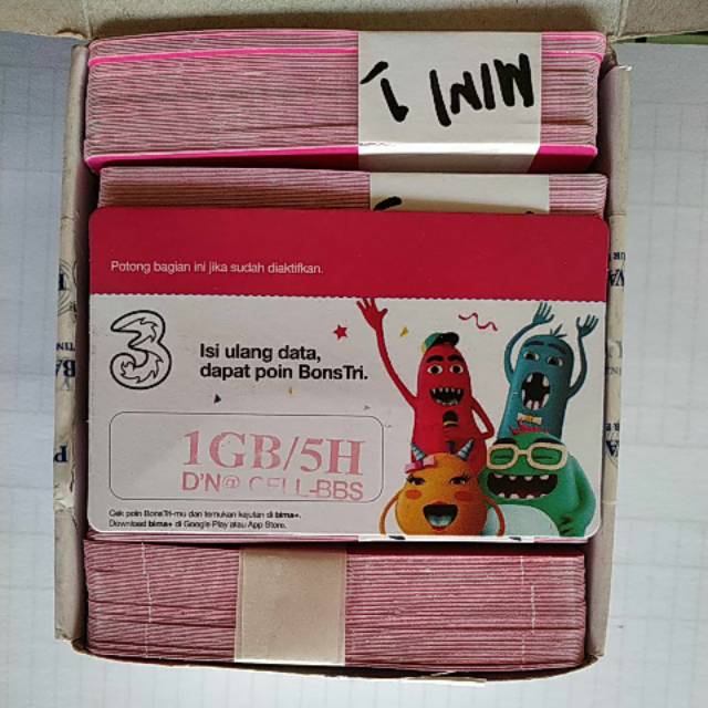 Voucher 3/Three 1 GB Mini aktif 5 hari