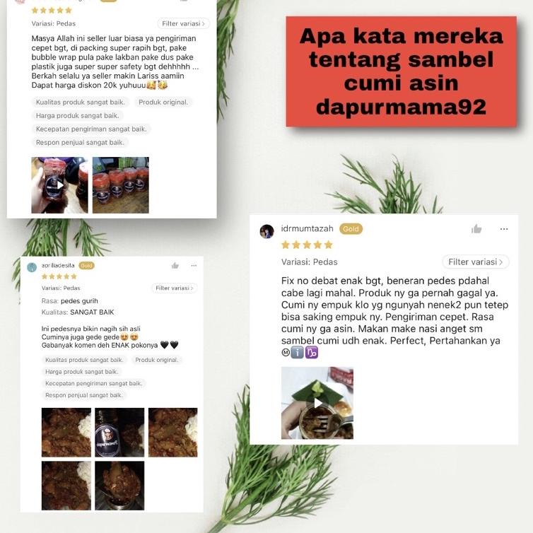 

ㅀ Sambal cumi asin pedas sambel rumahan/sambel enak (Best seller) 2188 ♛
