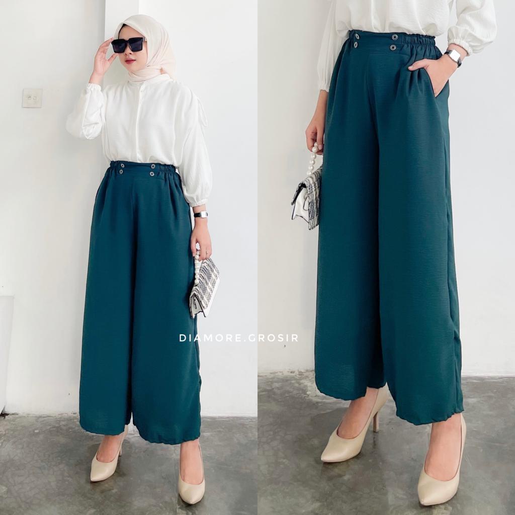 BERLI KULOT CRINCLE HIGHWAIST LOOSE PANTS