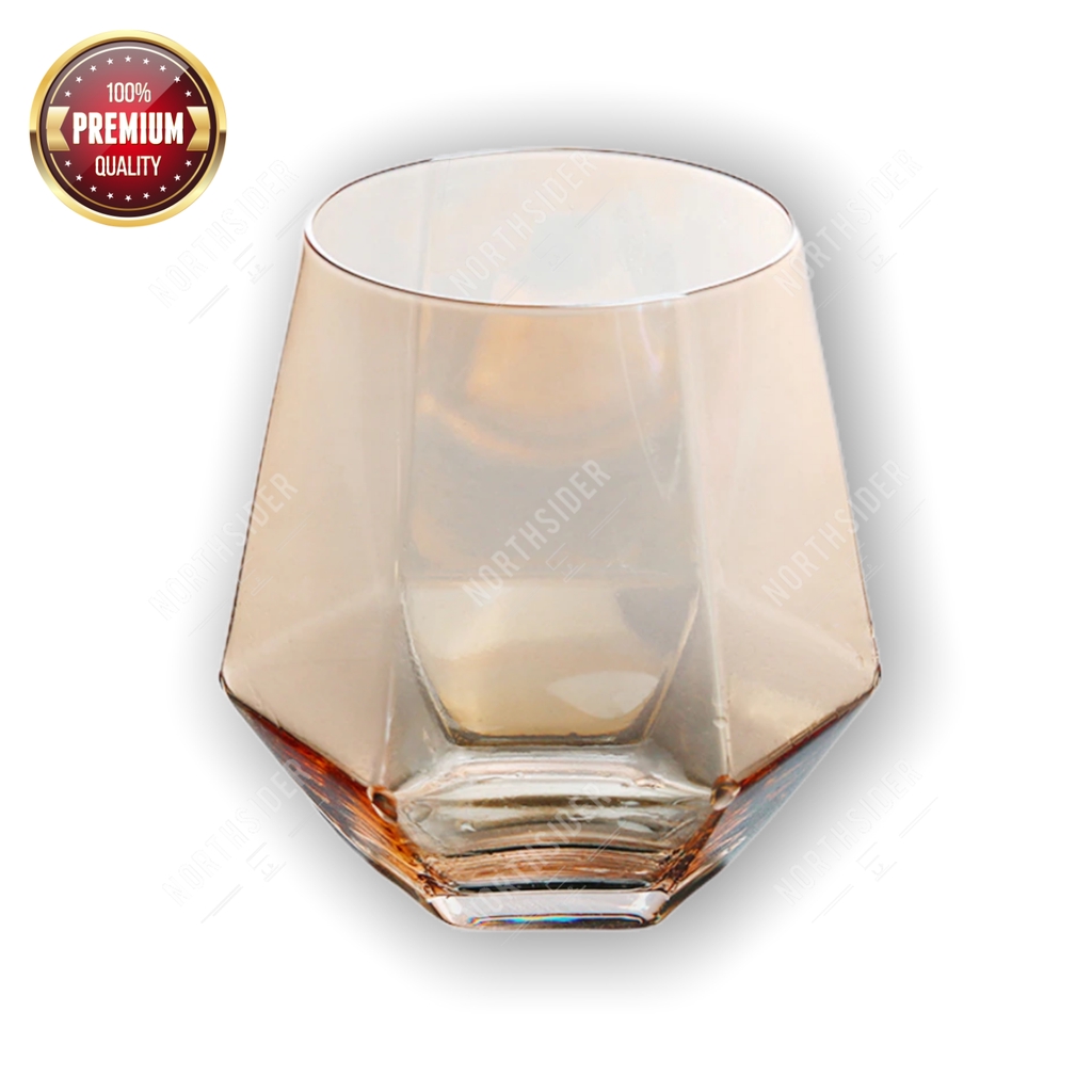 GELAS MINUM KACA CRYSTAL DIAMOND SHAPE | KOPI WINE WHISKEY