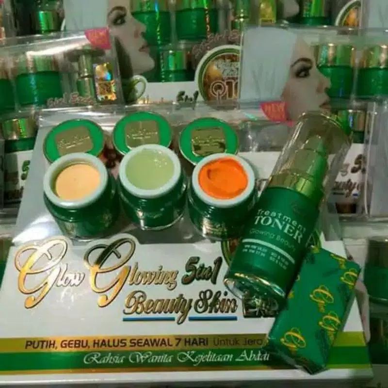 glow glowing skincare/glowing skincare/glow glowing 5in1/pemutih wajah