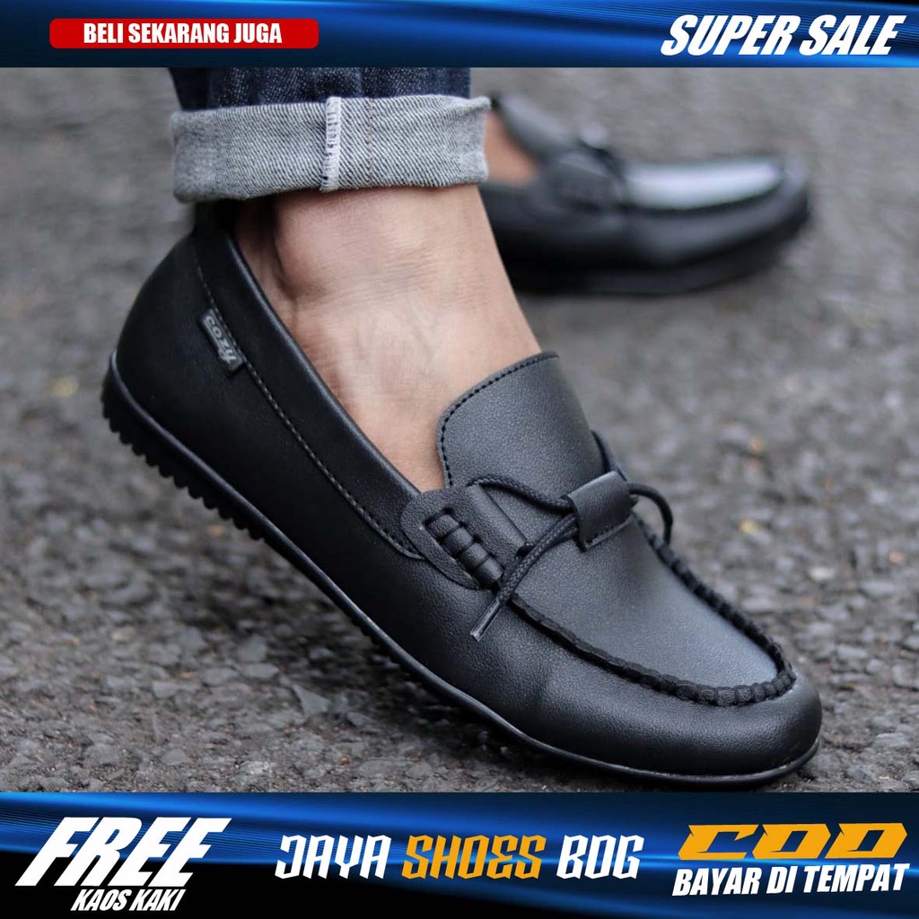 KYOTO|Sepatu Casual Kasual Slip On Pria Pantofel Hitam Pria Kerja Kantor Original Slop Santai Pria