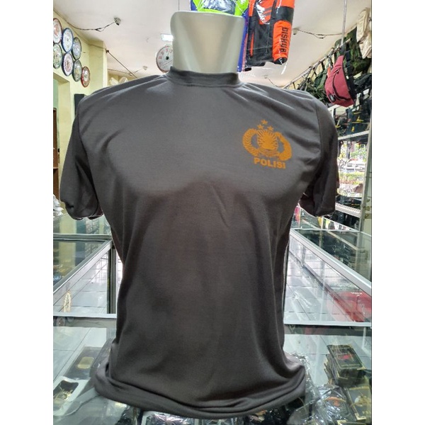 Kaos oblong Polisi Kecil Polos |Kaos dalaman Polisi Coklat Leher pendek|Kaos Polisi