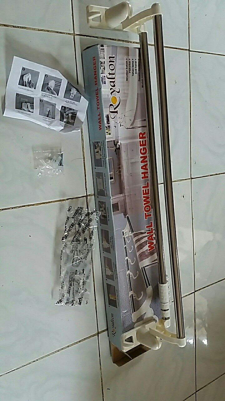Jemuran Handuk Dinding Stainlees Wall Towel Hanger