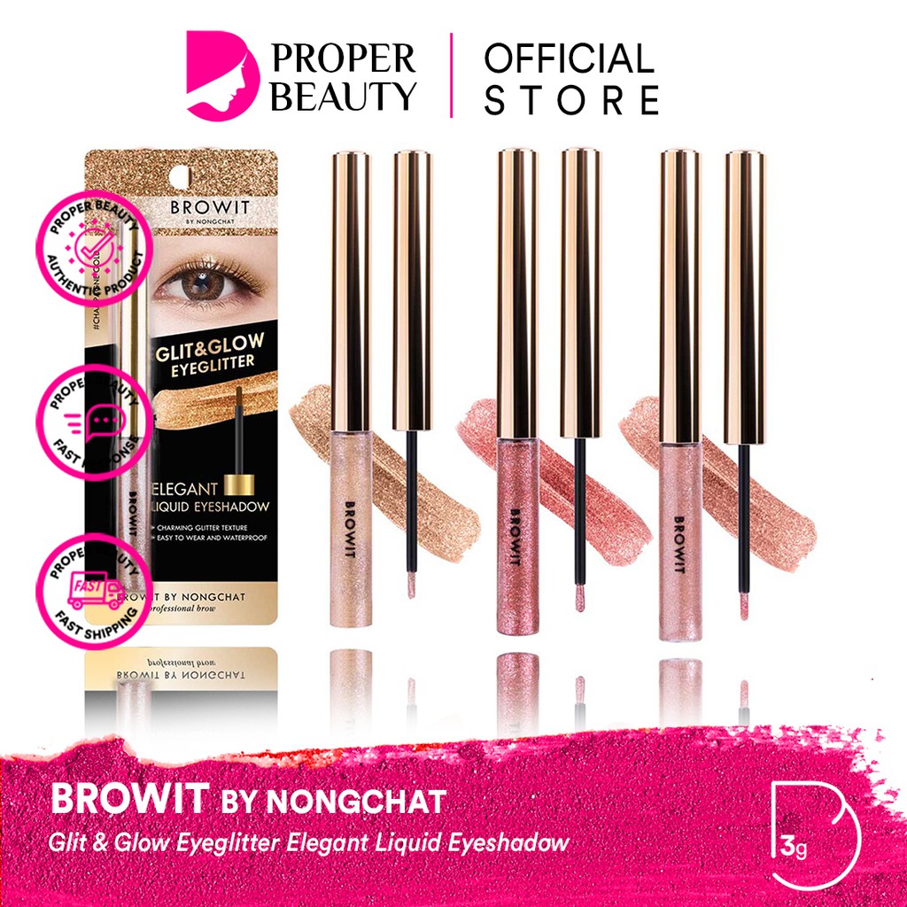 BROWIT BY NONGCHAT Glit &amp; Glow Eyeglitter Elegant Liquid Eyeshadow Thailand / Eye Shadow / Gold