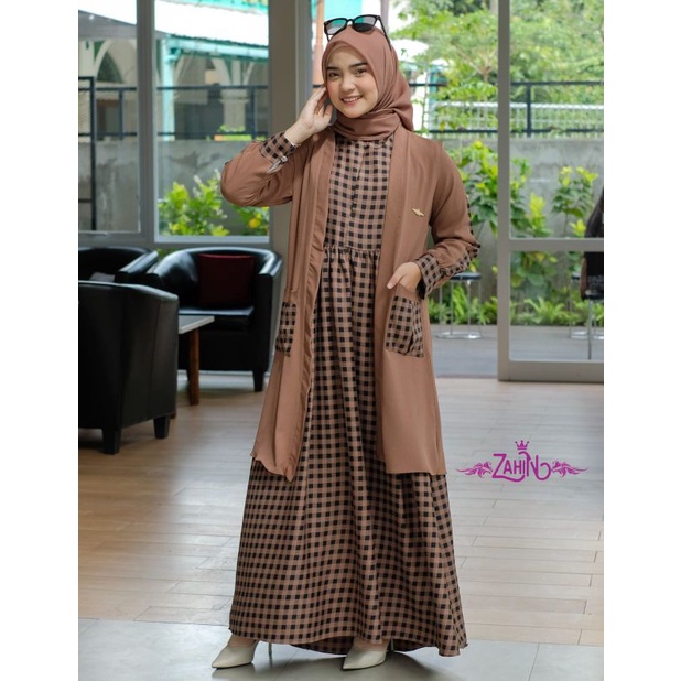 ANDARA SET OUTER  By zahin /Gamis outer kekinian/Gamistermurah/Itycrepe