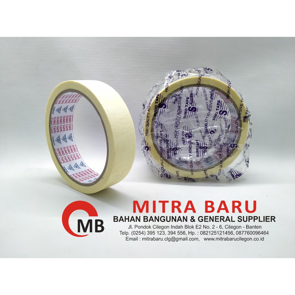 

LAKBAN KERTAS MERK SUMO / MASKING TAPE TERSEDIA VARIAN
