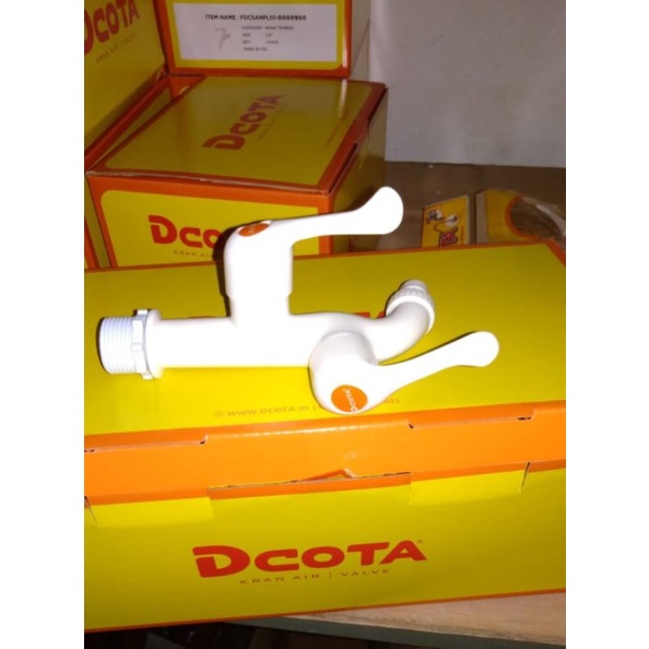 Kran cabang double shower PVC Dcota by ONDA / KERAN TEMBOK 1/2" DABS 103 / KRAN CABANG PLASTIK