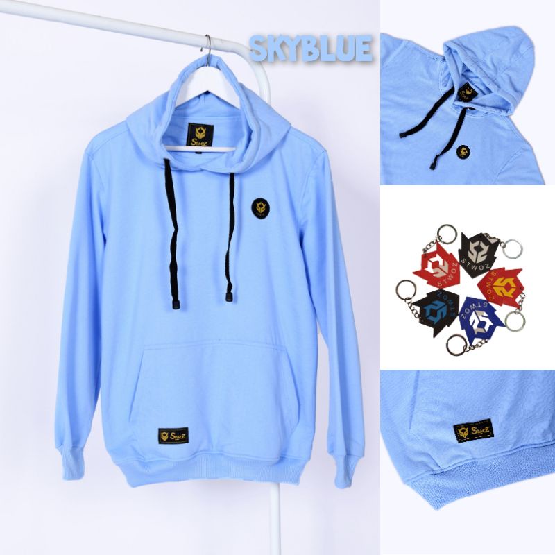 Sweater Hoodie Wanita / Pria Skyblue Stwoz Original-Skyblue