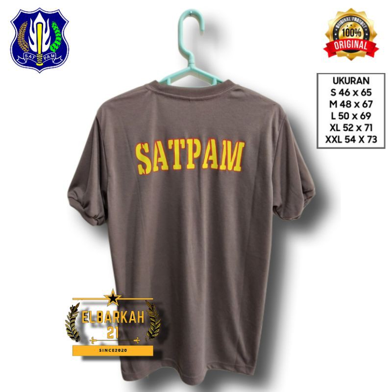 KAOS SATPAM WARNA COKLAT TERBARU