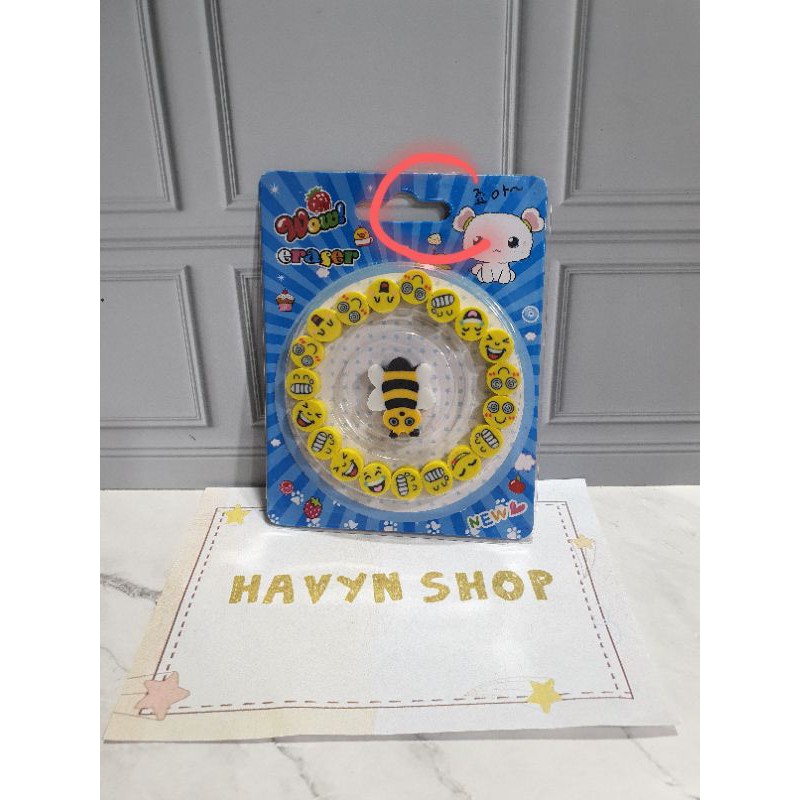 penghapus lingkaran lucu imut/stip fancy/hapusan anak-C