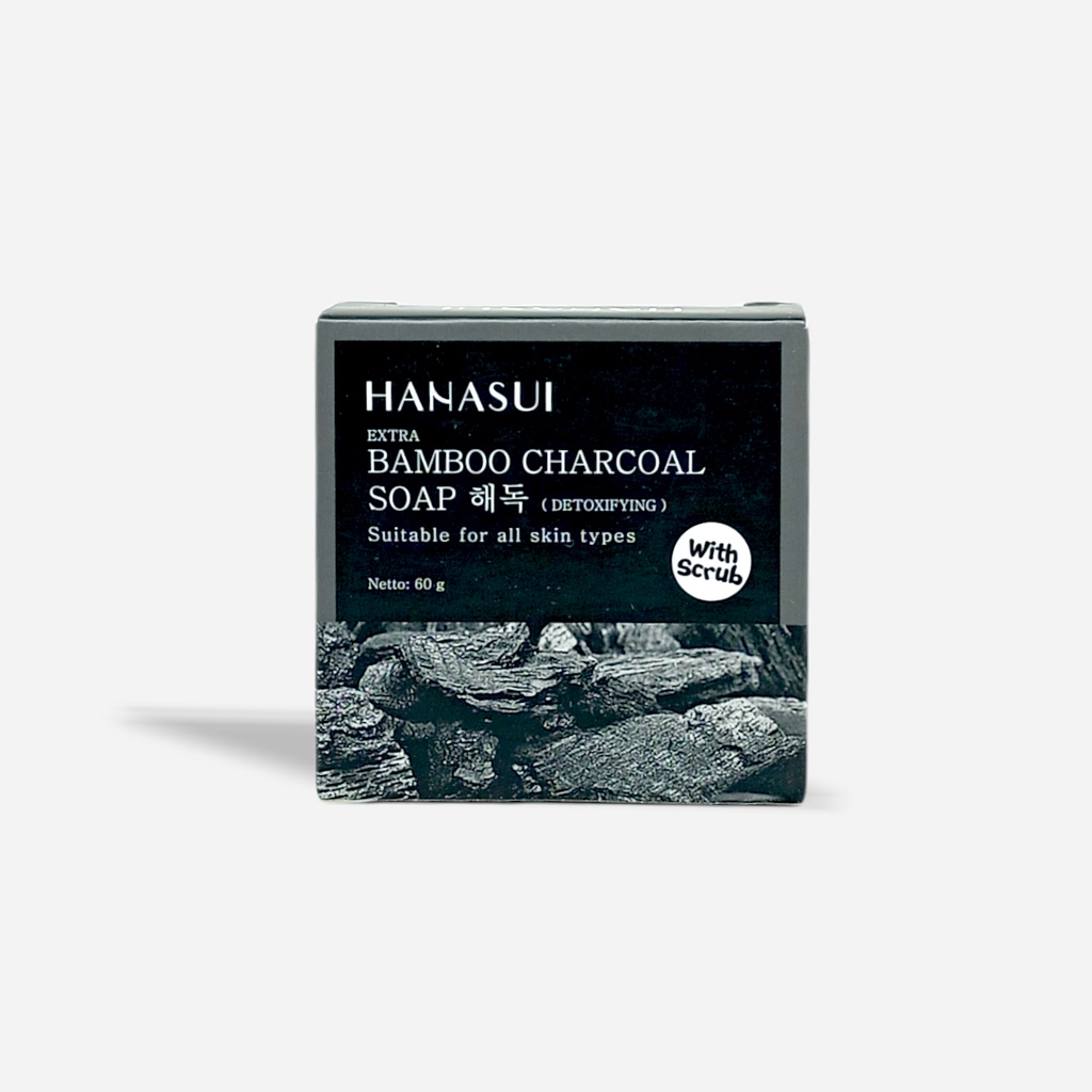 HANASUI BAMBOO CHARCOAL SOAP 60GR ORIGINAL BPOM - SABUN ARANG HANASUI