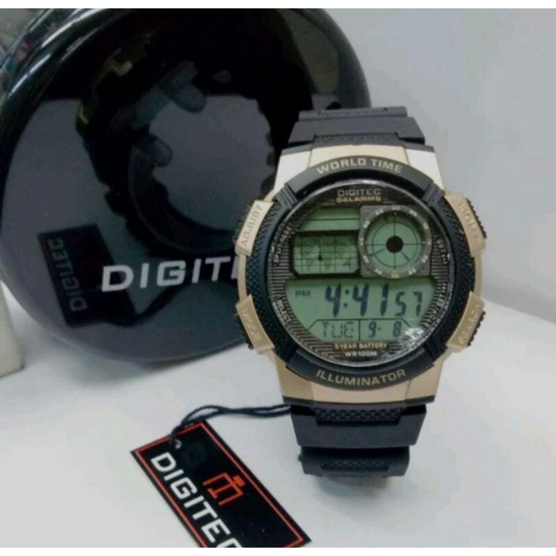 Jam Tangan Cowok Digitec DG 3060 original garansi jam tangan pria Digitec 3060 world time DG 3060