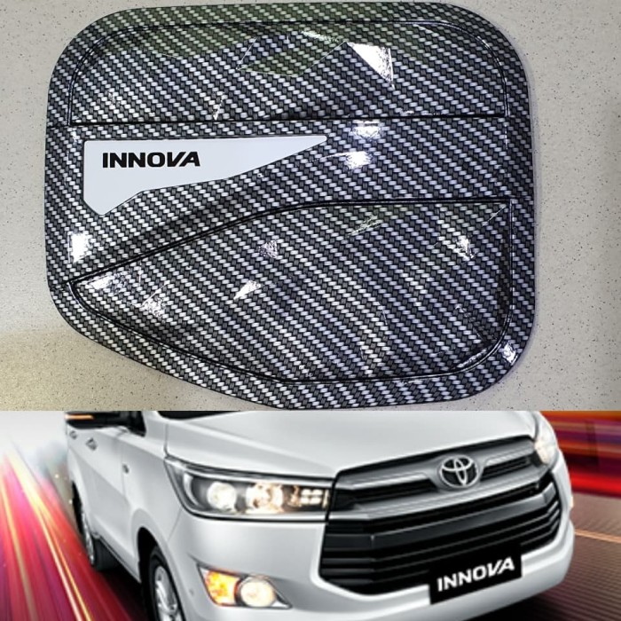 Tank cover TUTUP BENSIN carbon list putih TOYOTA INOVA Innova reborn RIBON 2016 2017 2018 2019 2020 2021 2022 2023