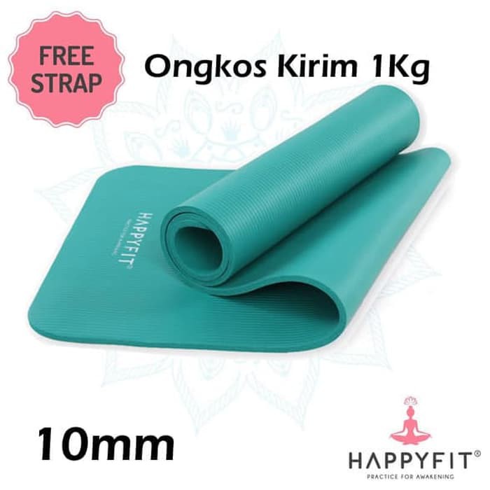 Matras Yoga HAPPYFIT NBR 10mm / Yoga Matt / Matras Senam Tebal 10mm