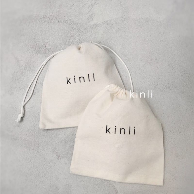 pouch kanvas serut tas blacu serut serbaguna drawstring