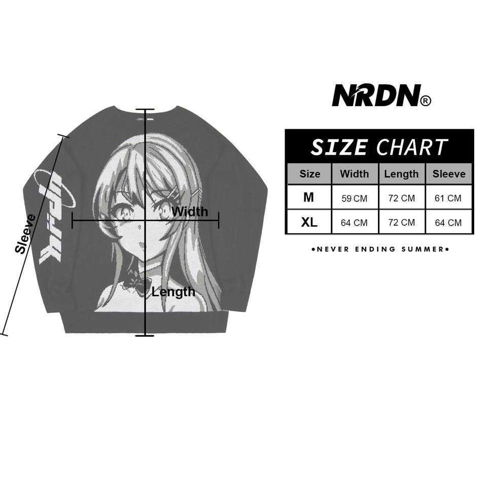 r14₭ NRDN Clothing Sweater Cardigan CREW KNIT HANABI