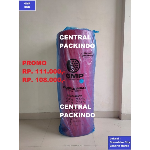 

[GMP 3Kg] Plastik bubble merah uk125cm x 50Mtr