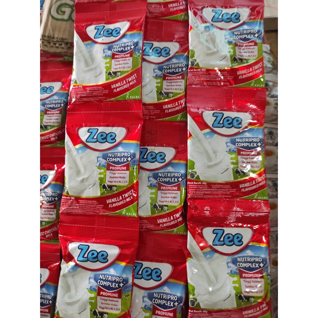 Susu Zee Sachet 1 Renteng isi 10 Sachet Rasa Coklelat dan Putih