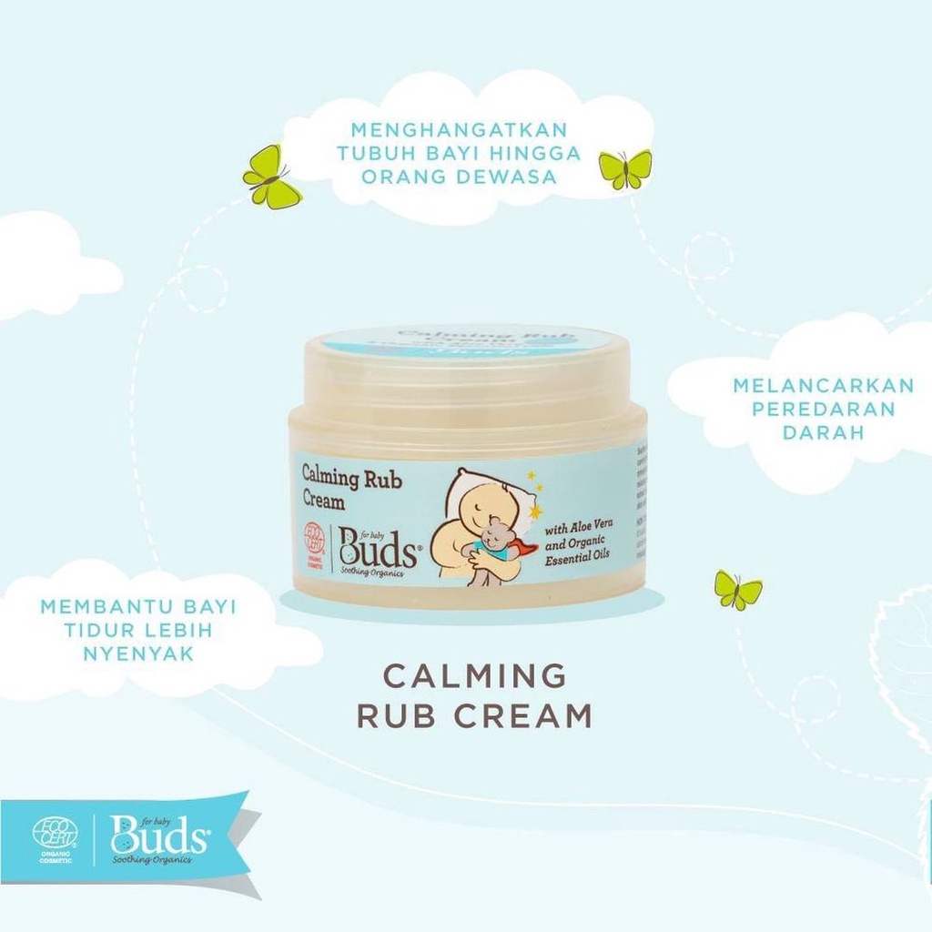 Buds Organics Calming Tummy Rub Cream - Krim Penghangat Tubuh dan Pereda Kolik Bayi dan Anak