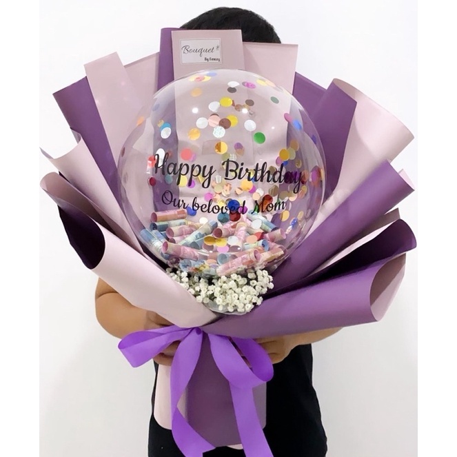 BYLONS BOUQUET / Balon Buket isi Uang Asli