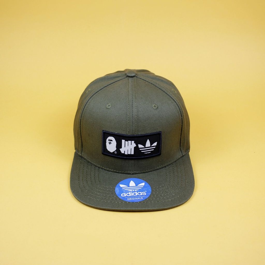 Topi Snapback Adidas x Bape x Undefeated Green