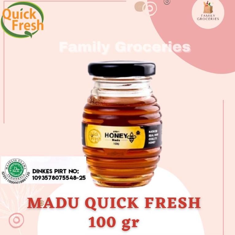 

[PRODUK S80HZ] Quick Fresh Honey | Madu Quick Fresh 100 gr (Jar Kaca) WYY