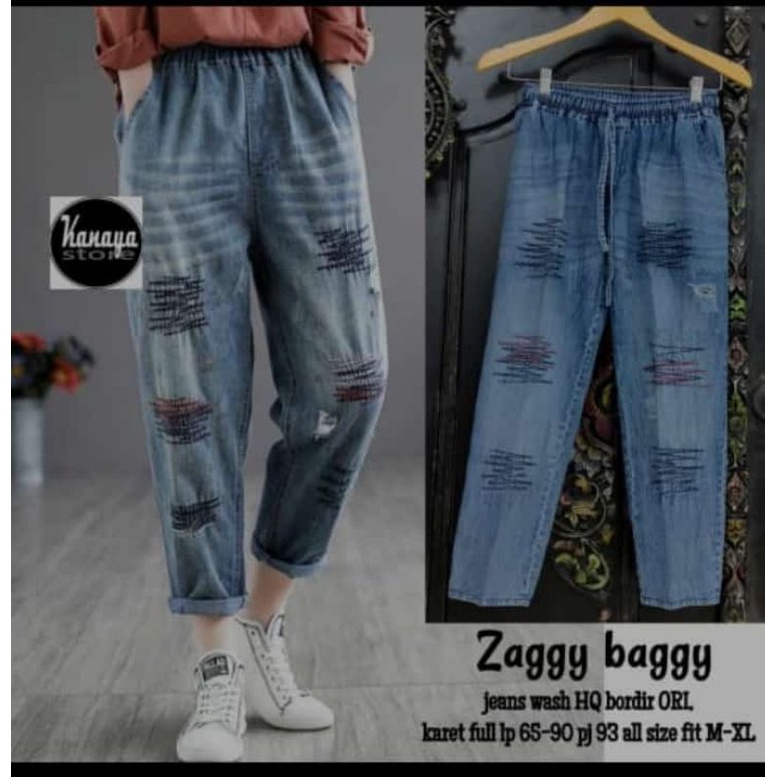 ZAGGY BAGGY PANTS XL / CELANA JEANS WANITA SUPER RECOMENDED