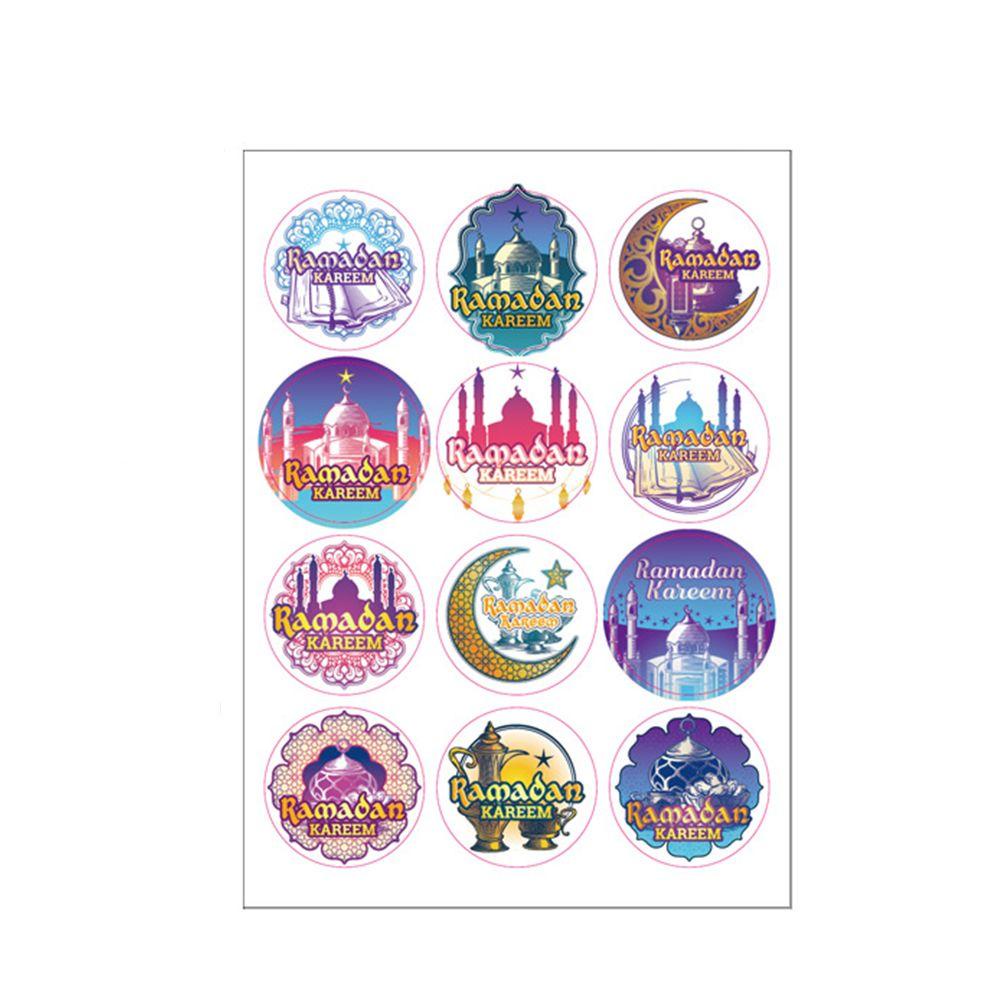 Nanas 120Pcs Sticker Lebaran Eid Mubarak Label Muslim Ramadhan