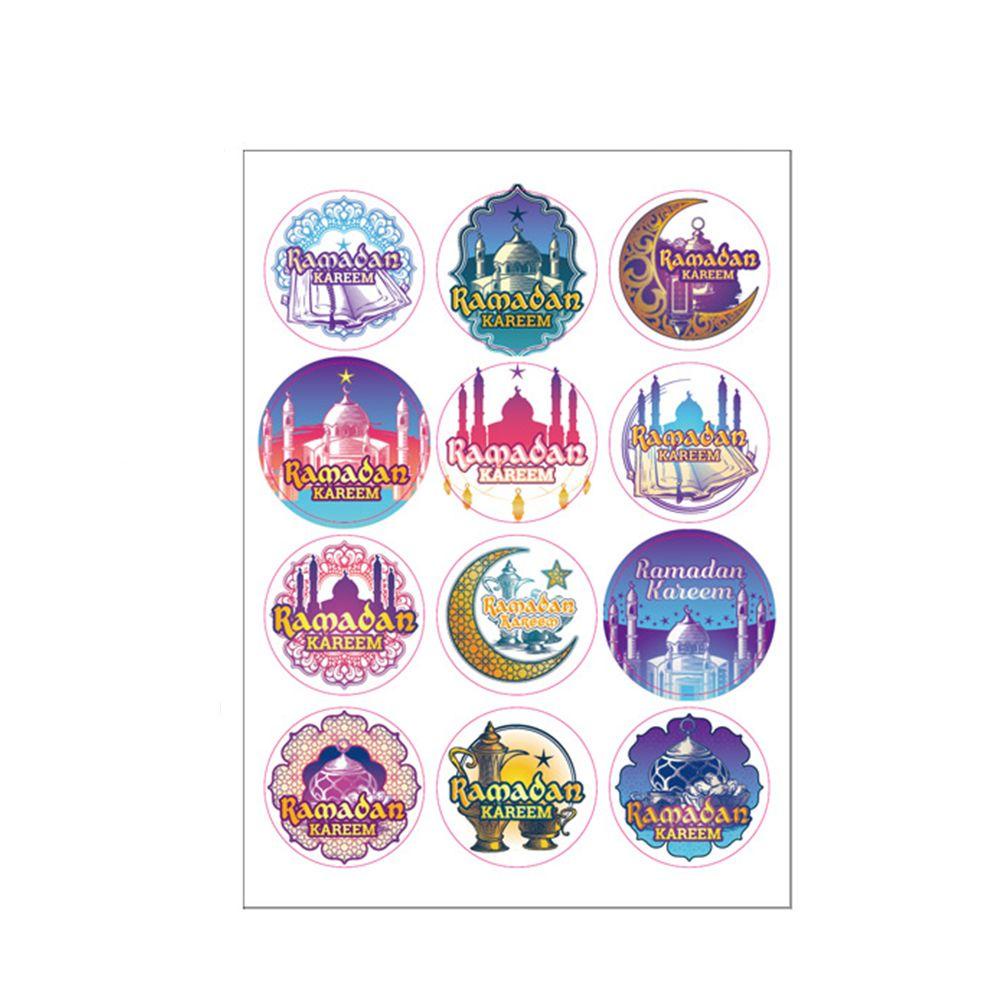 Populer 120Pcs Kertas Sticker Eid Mubarak Muslim Islami Ramadhan