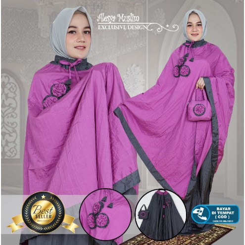 Mukena ponco mawar platinum new mode