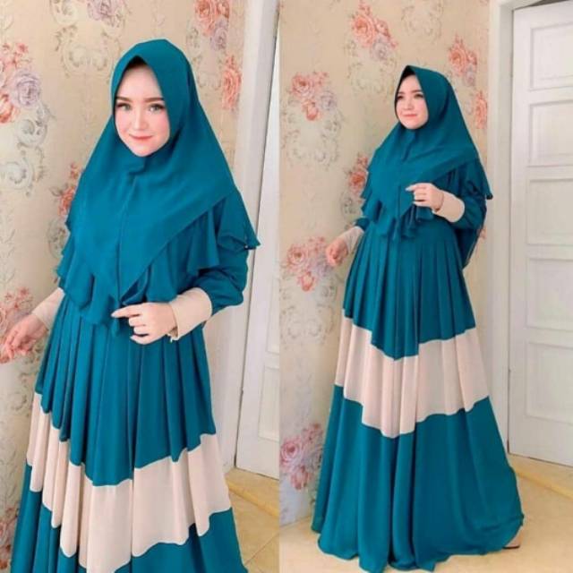 QORY SYARI VG - gamis syari - busui - khimar syari - setelan syari - maxi long dress