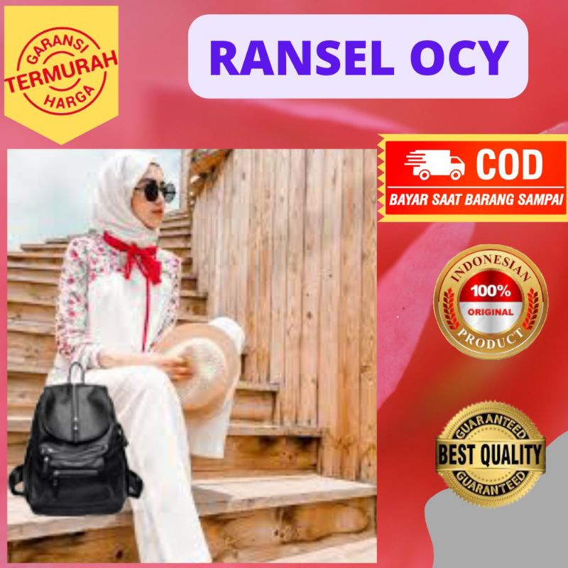 *judul :* Ransel Tas ransl Semi Kulit Wanita Emory Ocy Murah Backpack Cantik Casual Kerja Kuliah Ran
