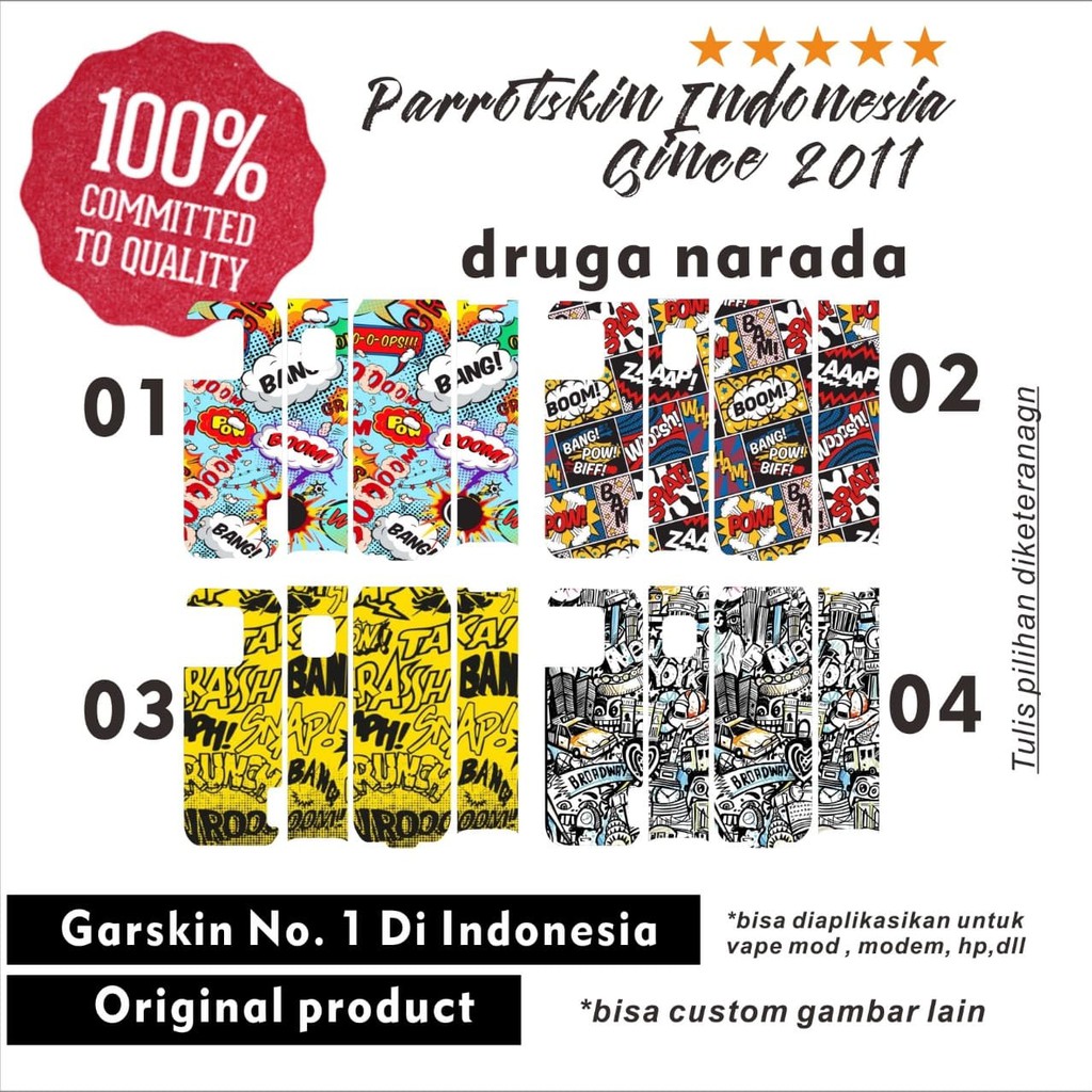 Garskin skin narada comic typography Edition sticker