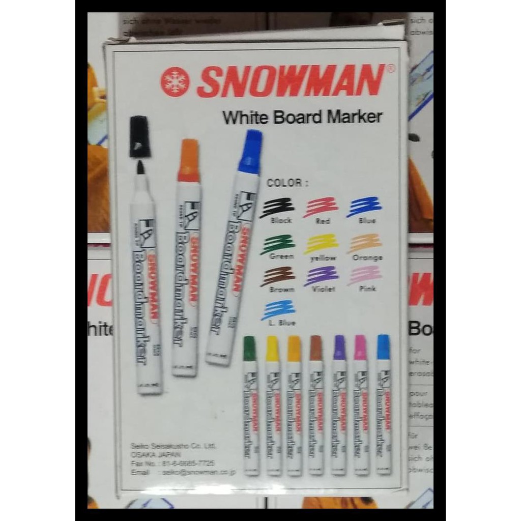 

Spidol Snowman White Board Bermutu